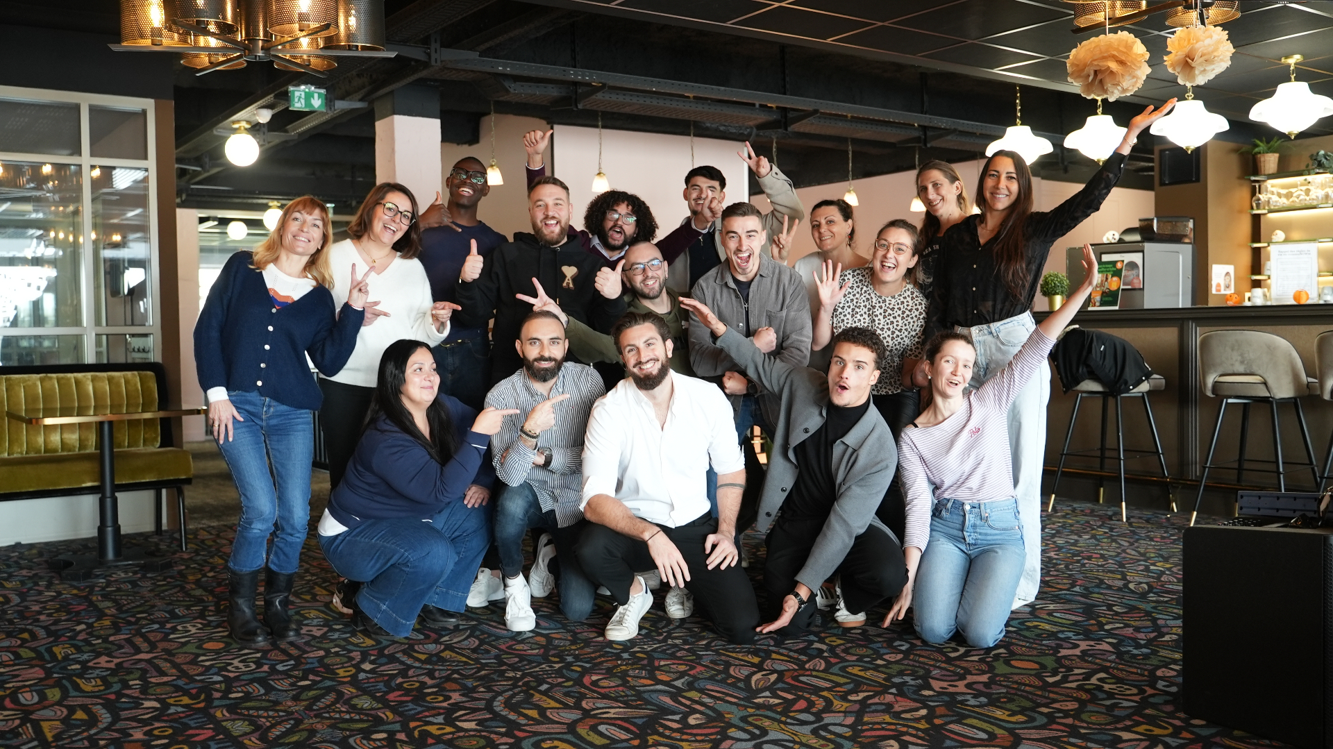 Julien Voinson avec une cohorte d'entrepreneurs accompagnés